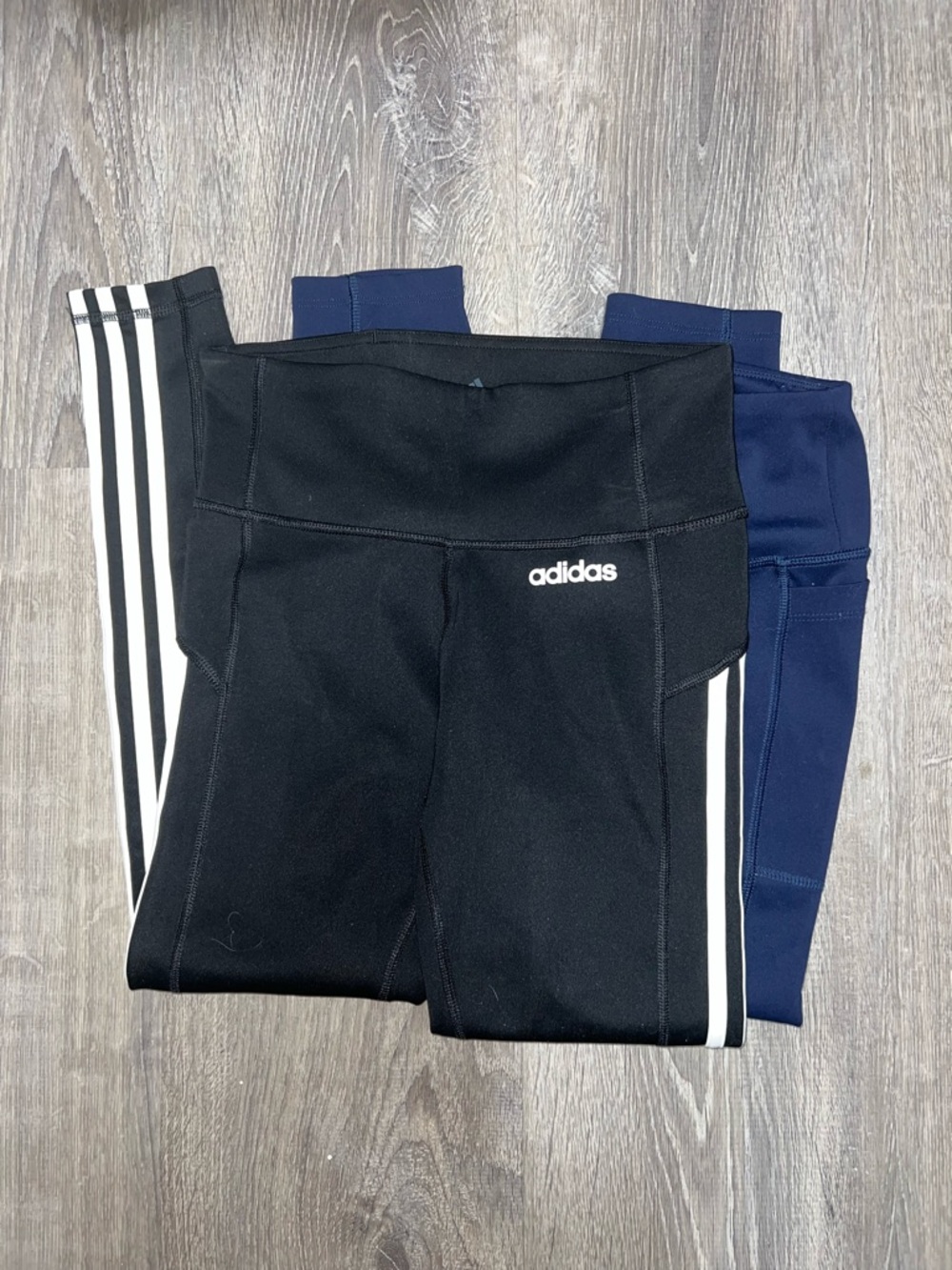 Leggings Bundle! Black adidas and blue New Balance